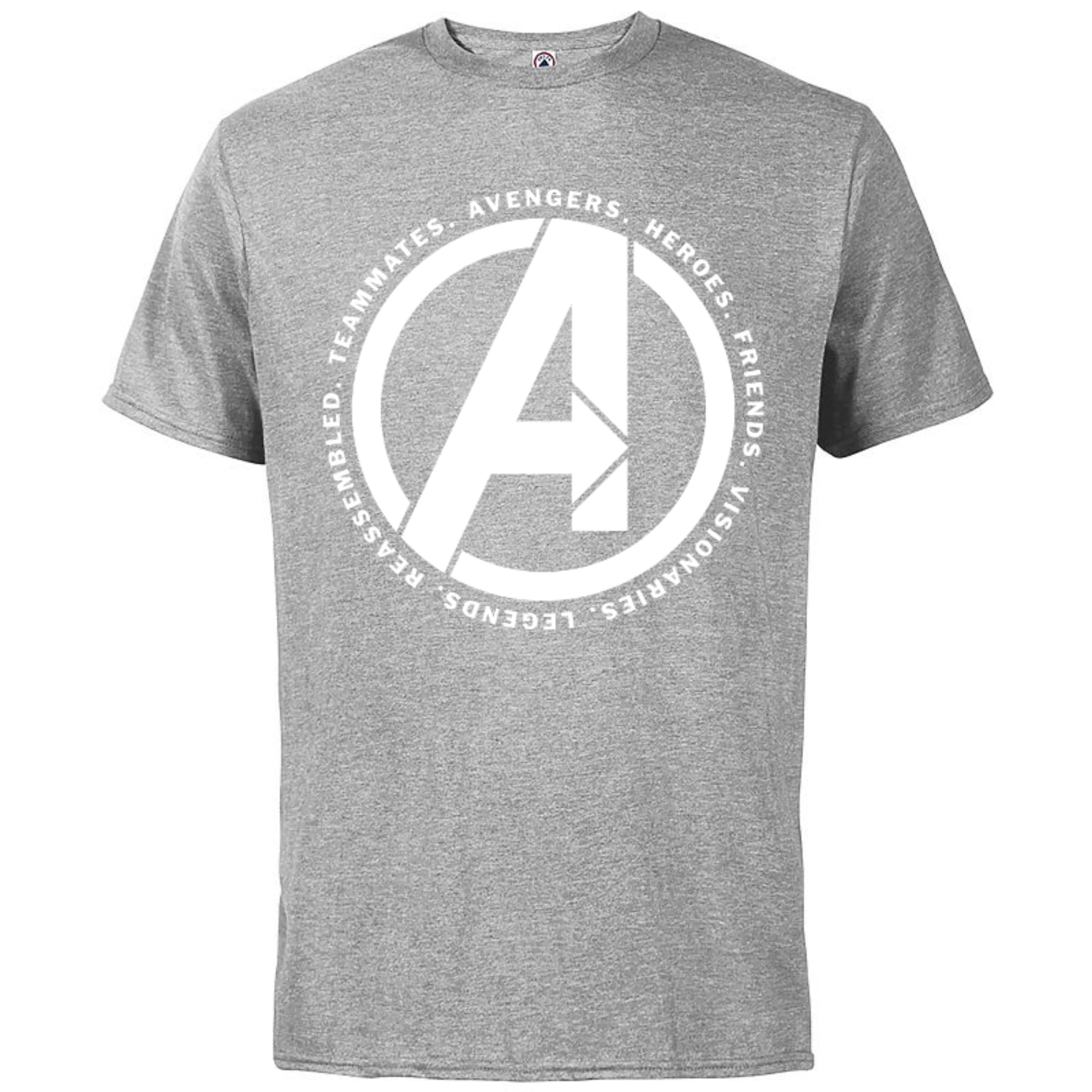 Marvel Short T- - Legends for Logo and Customized-Black - Cotton Adults Shirt Sleeve Avengers: Heroes Endgame
