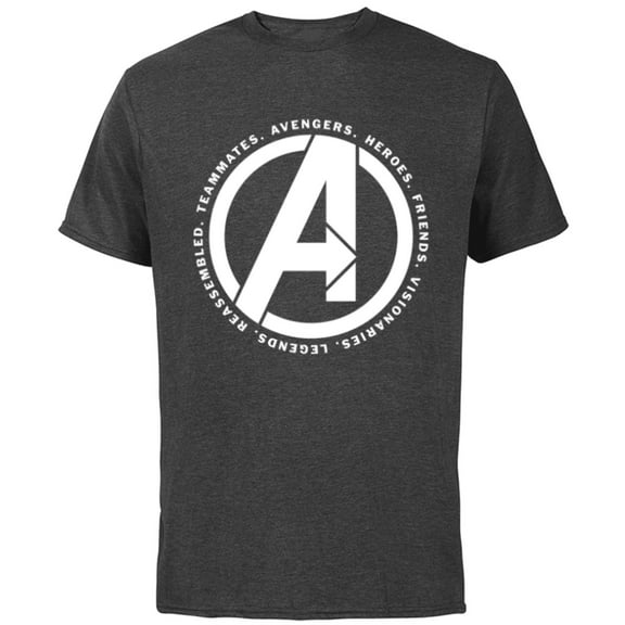 Marvel Avengers: Endgame Logo Heroes and Legends - Short Sleeve Cotton T-Shirt for Adults - Customized-Charcoal