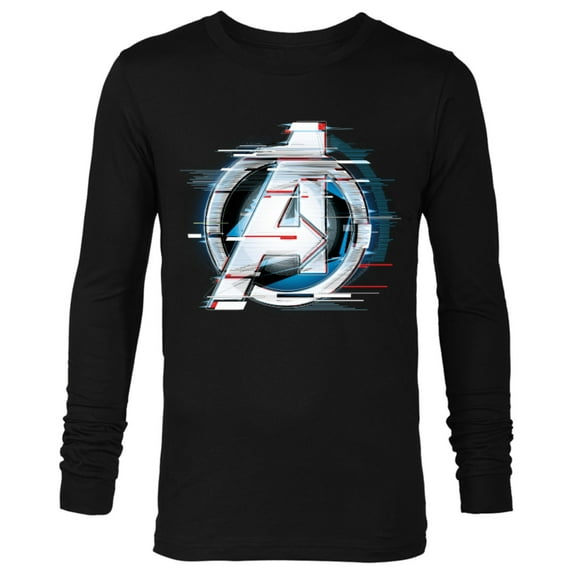 Marvel Avengers: Endgame Logo Silver Speed - Long Sleeve T-Shirt for Men - Customized-Black