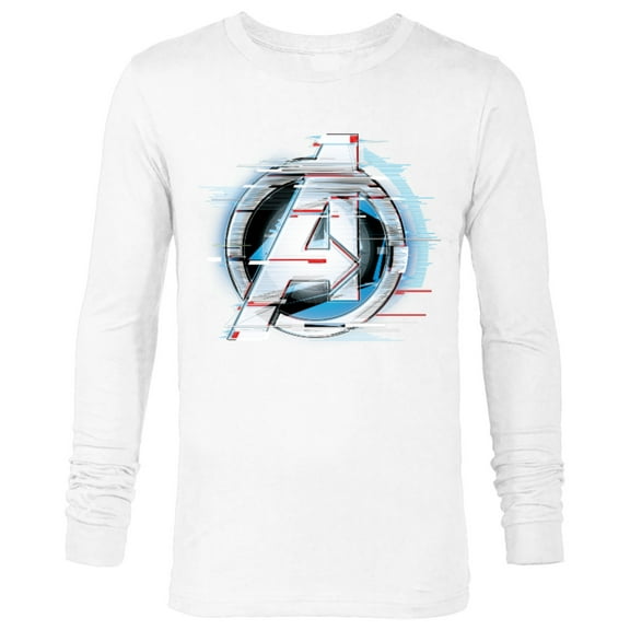 Marvel Avengers: Endgame Logo Silver Speed - Long Sleeve T-Shirt for Men - Customized-White