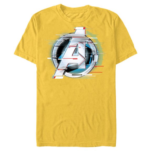 Marvel Avengers: Endgame Logo Silver Speed - Short Sleeve Blended T-Shirt for Adults - Customized-Yellow