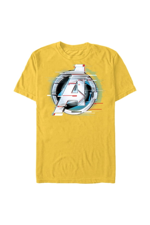 Avengers: Endgame Logo Silver Speed - Short Sleeve Blended T-Shirt for Adults - Customized-Yellow