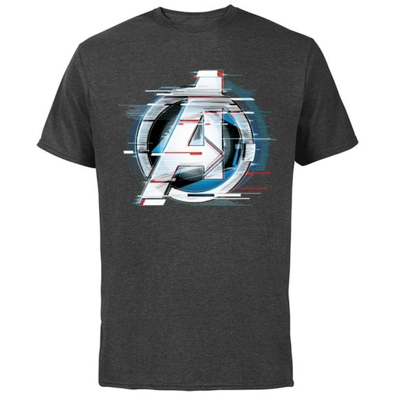 Marvel Avengers: Endgame Logo Silver Speed - Short Sleeve Cotton T-Shirt for Adults - Customized-Charcoal