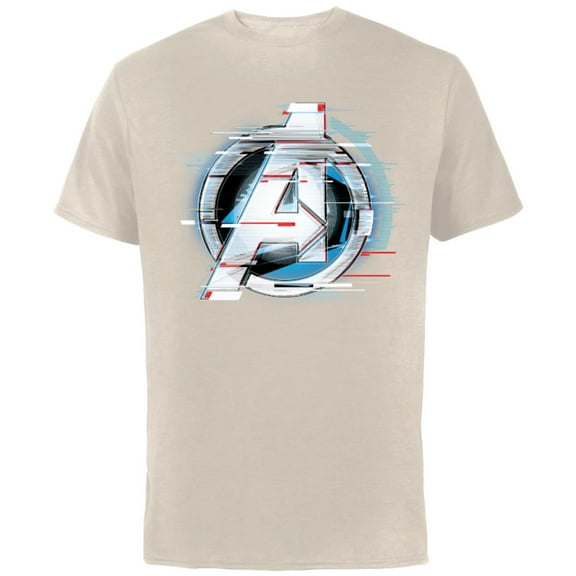 Marvel Avengers: Endgame Logo Silver Speed - Short Sleeve Cotton T-Shirt for Adults - Customized-Natural