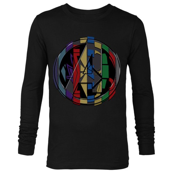 Marvel Avengers: Endgame Logo Super Hero Colors - Long Sleeve T-Shirt for Men - Customized-Black
