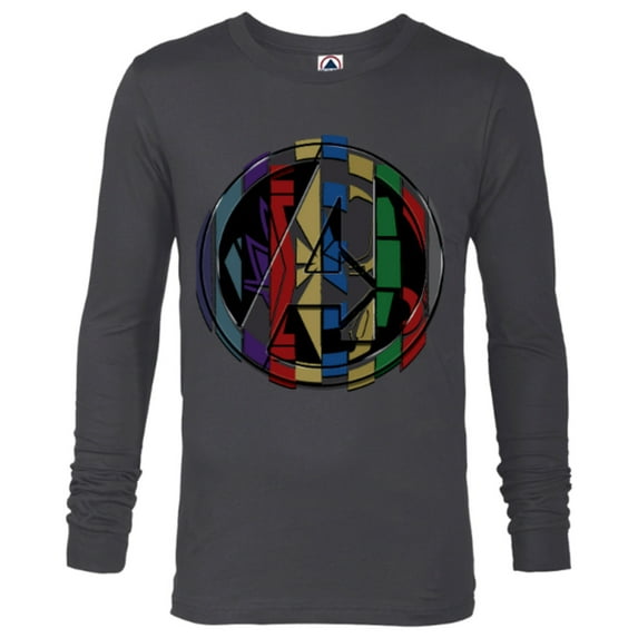 Marvel Avengers: Endgame Logo Super Hero Colors - Long Sleeve T-Shirt for Men - Customized-Charcoal Heather