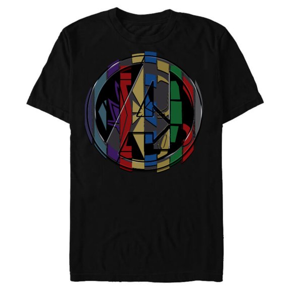 Marvel Avengers: Endgame Logo Super Hero Colors - Short Sleeve Blended T-Shirt for Adults - Customized-Black