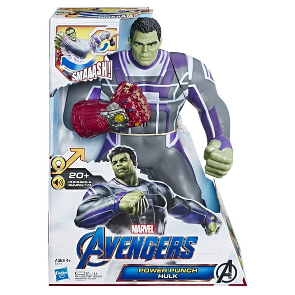 Marvel Avengers: Endgame Power Punch Hulk Kids Toy Action Figure for Boys and Girls (14")