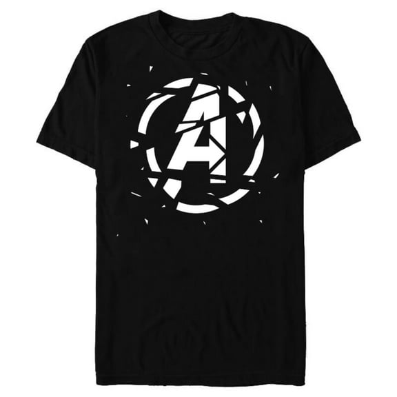 Marvel Avengers: Endgame Shattered Logo - Short Sleeve Blended T-Shirt for Adults - Customized-Black