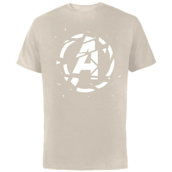 Marvel Avengers: Endgame Shattered Logo - Short Sleeve Cotton T-Shirt for Adults - Customized-Natural