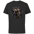 thumbnail image 1 of Marvel Avengers: Endgame Six Super Heroes and Thanos - Short Sleeve Cotton T-Shirt for Adults - Customized-Black, 1 of 5