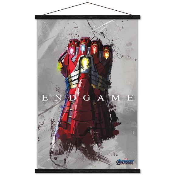 Marvel Avengers: Endgame - Stark Gauntlet Wall Poster with Wooden Magnetic Frame, 22.375" x 34"