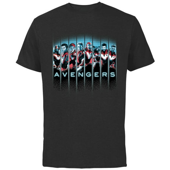 Marvel Avengers: Endgame Super Heroes Assemble - Short Sleeve Cotton T-Shirt for Adults - Customized-Black