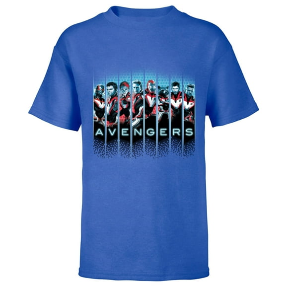 Marvel Avengers: Endgame Super Heroes Assemble - Short Sleeve T-Shirt for Kids - Customized-Royal