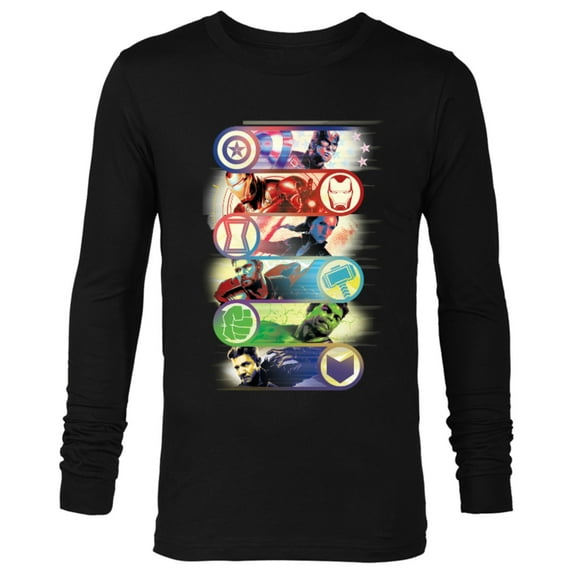 Marvel Avengers: Endgame Super Heroes Team Up - Long Sleeve T-Shirt for Men - Customized-Black