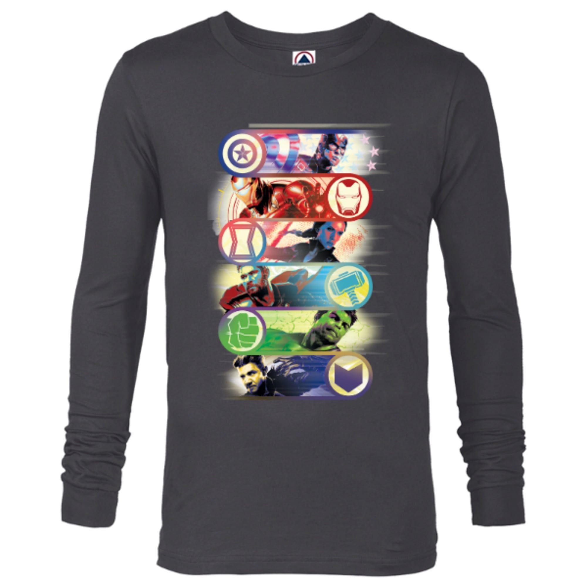 Marvel Avengers Endgame Super Heroes Team Up Long Sleeve T Shirt for Men Customized Black