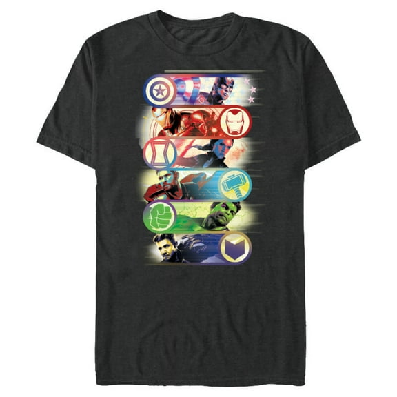 Marvel Avengers: Endgame Super Heroes Team Up - Short Sleeve Blended T-Shirt for Adults - Customized-Dark Heather