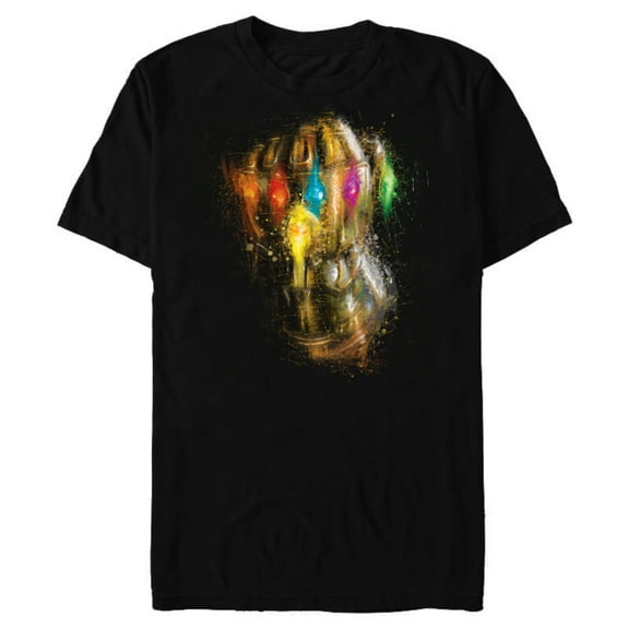 Marvel Avengers: Endgame Thanos Infinity Gauntlet - Short Sleeve Blended T-Shirt for Adults - Customized-Black