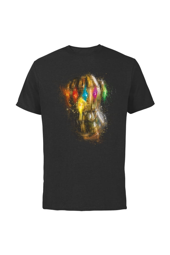 Avengers: Endgame Thanos Infinity Gauntlet - Short Sleeve Cotton T-Shirt for Adults - Customized-Black