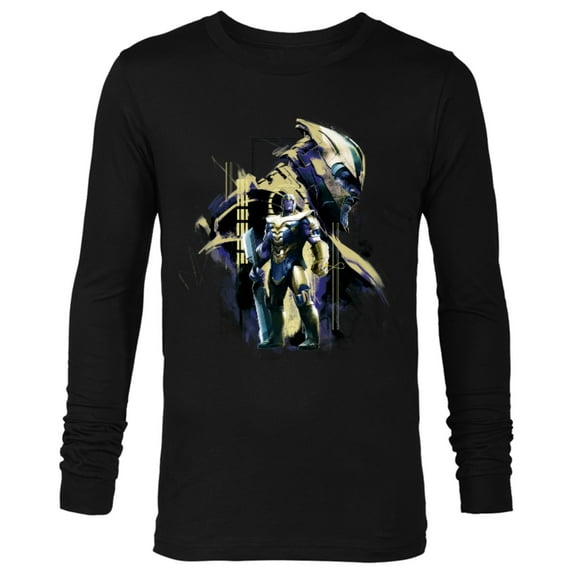 Marvel Avengers: Endgame Thanos in Gold Armor - Long Sleeve T-Shirt for Men - Customized-Black