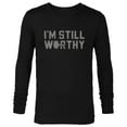 thumbnail image 1 of Marvel Avengers Endgame Thor I'm Still Worthy - Long Sleeve T-Shirt for Men - Customized-Black, 1 of 5