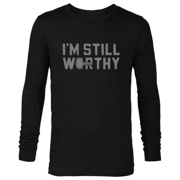 Marvel Avengers Endgame Thor I'm Still Worthy - Long Sleeve T-Shirt for Men - Customized-Black