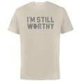 thumbnail image 1 of Marvel Avengers Endgame Thor I'm Still Worthy - Short Sleeve Cotton T-Shirt for Adults - Customized-Natural, 1 of 2