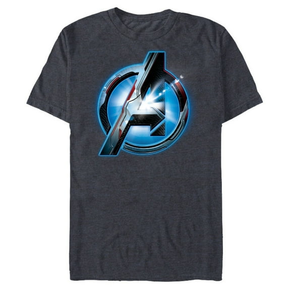 Marvel Avengers: Endgame Uniform Logo - Short Sleeve Blended T-Shirt for Adults - Customized-Navy Heather
