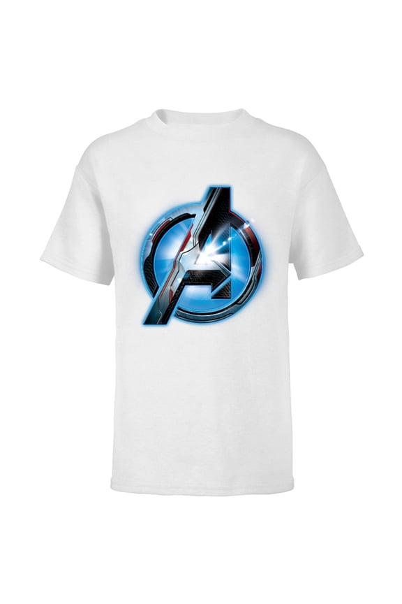 Avengers: Endgame Uniform Logo - Short Sleeve T-Shirt for Kids - Customized-White