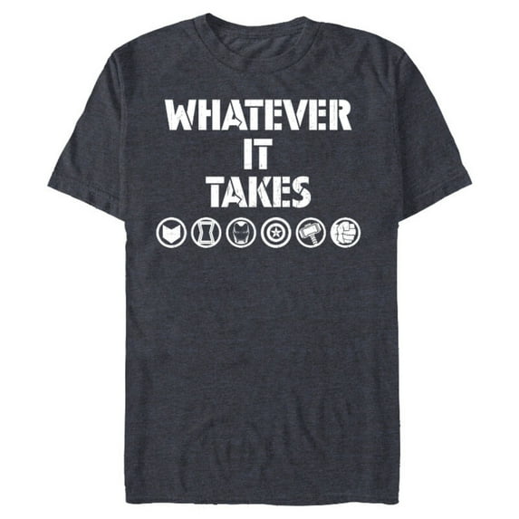 Marvel Avengers: Endgame Whatever It Takes - Short Sleeve Blended T-Shirt for Adults - Customized-Navy Heather