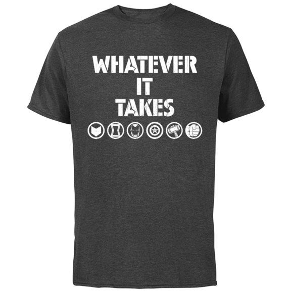 Marvel Avengers: Endgame Whatever It Takes - Short Sleeve Cotton T-Shirt for Adults - Customized-Charcoal