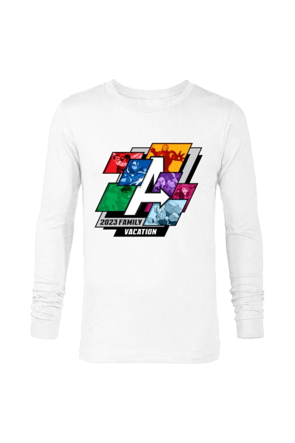 Avengers Family Vacation 2023 A-Logo - Long Sleeve T-Shirt for Men - Customized-White