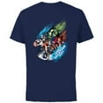 thumbnail image 1 of Marvel Avengers Family Vacation 2023 Iron Man Thor Hulk Cap - Short Sleeve Cotton T-Shirt for Adults - Customized-Navy, 1 of 5