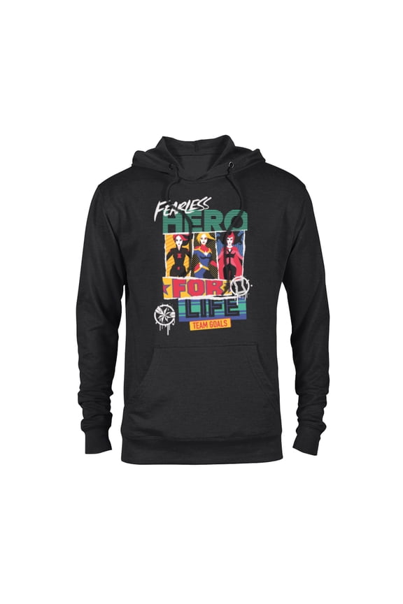 Avengers Fearless Hero For Life - Pullover Hoodie for Adults - Customized-Black
