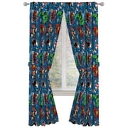Marvel Avengers Fighting Team 84" Inches Drapes - Beautiful Room Decor & Easy Set Up, Bedding - Curtains Include 2 Tiebacks, 4 Pieces Set (Official Marvel Product)