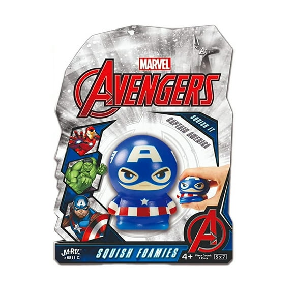 Marvel Avengers Foamies, Squishy Foam Super Heroes, Squishy Captain America, For Ages 4 Years Old & Up