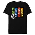 thumbnail image 1 of Marvel Avengers Four Heroes Four Colors - Short Sleeve Blended T-Shirt for Adults - Customized-Black, 1 of 5