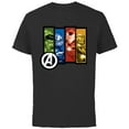 thumbnail image 1 of Marvel Avengers Four Heroes Four Colors - Short Sleeve Cotton T-Shirt for Adults - Customized-Black, 1 of 5
