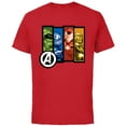 thumbnail image 1 of Marvel Avengers Four Heroes Four Colors - Short Sleeve Cotton T-Shirt for Adults - Customized-Red, 1 of 5