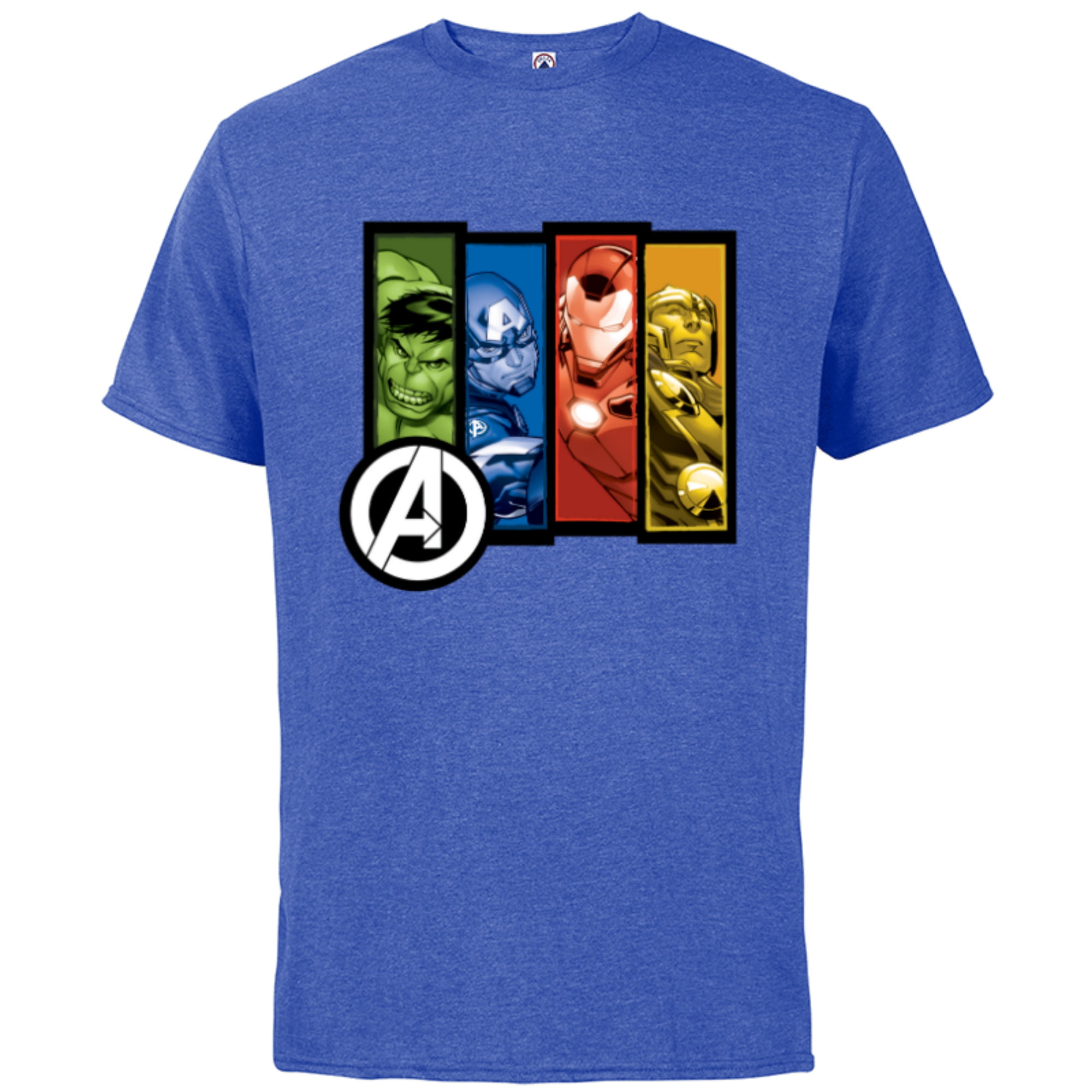 Marvel Avengers Heroes - Customized-Red Four Colors - Short Cotton for Sleeve Four T-Shirt Adults
