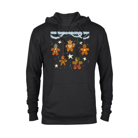 Marvel Avengers Gingerbread Cookie Ornaments Holiday Standard - Pullover Hoodie for Adults – Customized-Black