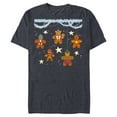 thumbnail image 1 of Marvel Avengers Gingerbread Cookie Ornaments Holiday Standard - Short Sleeve Blended T-Shirt for Adults – Customized-Navy Heather, 1 of 5
