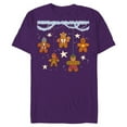 thumbnail image 1 of Marvel Avengers Gingerbread Cookie Ornaments Holiday Standard - Short Sleeve Blended T-Shirt for Adults – Customized-Purple, 1 of 5