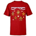 thumbnail image 1 of Marvel Avengers Gingerbread Cookie Ornaments Holiday Standard - Short Sleeve T-Shirt for Kids – Customized-Red, 1 of 5