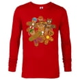 thumbnail image 1 of Marvel Avengers Gingerbread Cookie Plate Holiday Standard - Long Sleeve T-Shirt for Men – Customized-New Red, 1 of 5