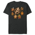 thumbnail image 1 of Marvel Avengers Gingerbread Cookies Holiday - Short Sleeve Blended T-Shirt for Adults- Customized-Dark Heather, 1 of 5