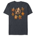 thumbnail image 1 of Marvel Avengers Gingerbread Cookies Holiday - Short Sleeve Blended T-Shirt for Adults- Customized-Navy Heather, 1 of 5