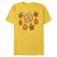 thumbnail image 1 of Marvel Avengers Gingerbread Cookies Holiday - Short Sleeve Blended T-Shirt for Adults- Customized-Yellow, 1 of 5