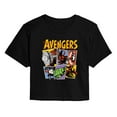 thumbnail image 1 of Marvel - Avengers Grid Retro - Juniors Cropped Short Sleeve Graphic T-Shirt, 1 of 4