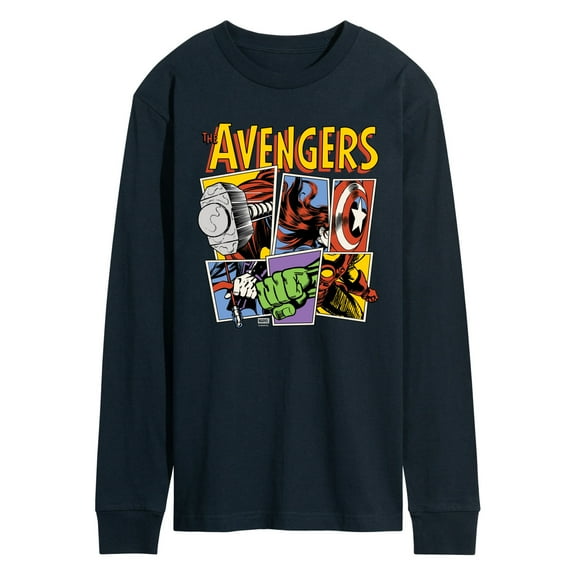 Marvel - Avengers Grid Retro - Men's Long Sleeve Graphic T-Shirt